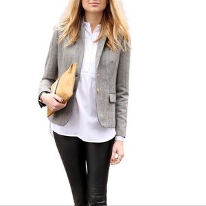 NWOT J.Crew Sommerset Blazer in Graphite English Wool Herringbone